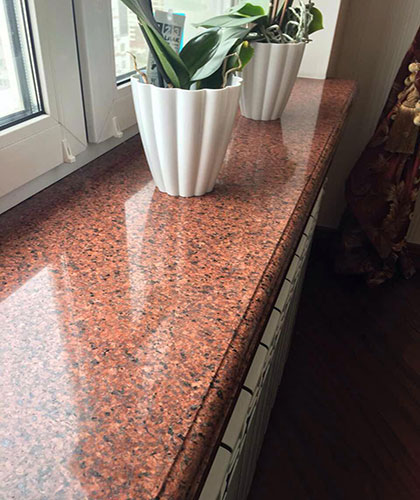 Подоконник из красного гранита